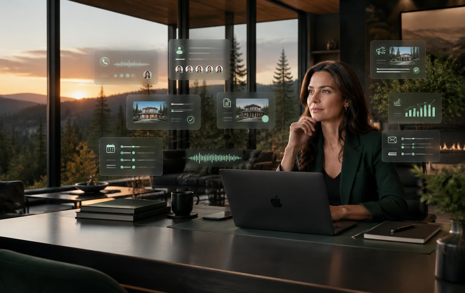 Professional operating a Nestably AI Workforce command center